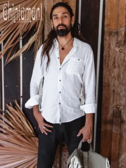 Alma Linen Shirt / White