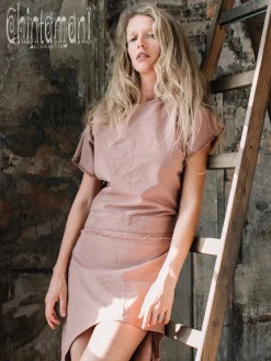 Asymmetric Midi Dress / Dusty Rose