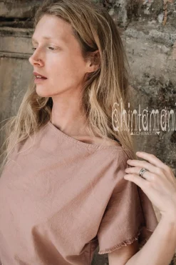 Asymmetric Midi Dress / Dusty Rose