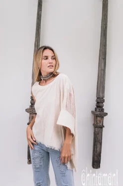 Asymmetric Ripped Top / Off White