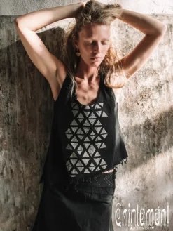 Atua Print Top / Black