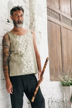 Atua Print Top / Green Sage