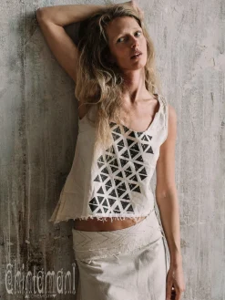 Atua Print Top / White