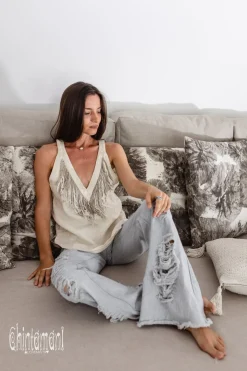 Backless Linen Top / Cream