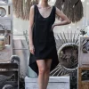Backless Tunic Dress / Black