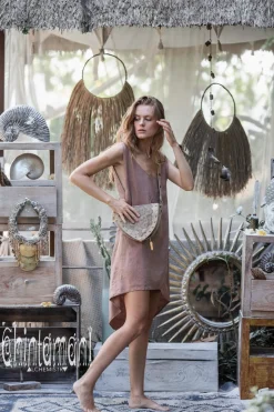 Backless Tunic Dress / Dusty Pink