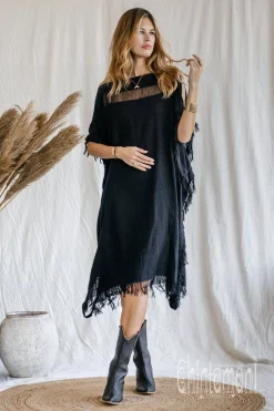 Beach Poncho Dress / Black