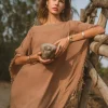 Beach Poncho Dress / Coffee