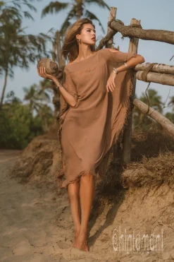 Beach Poncho Dress / Coffee