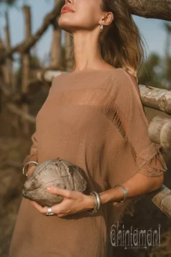 Beach Poncho Dress / Coffee