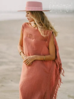 Beach Poncho Dress / Soft Pink