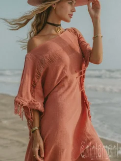 Beach Poncho Dress / Soft Pink