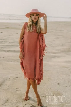 Beach Poncho Dress / Soft Pink