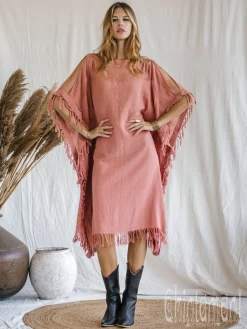 Beach Poncho Dress / Soft Pink
