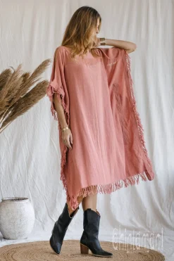 Beach Poncho Dress / Soft Pink