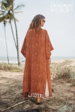 Block Print Kimono / Rust