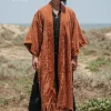 Block Print Robe / Rust