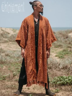 Block Print Robe / Rust