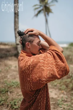 Block Print Robe / Rust