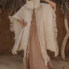 Bohemian Poncho Coat / Off White