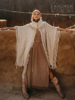 Bohemian Poncho Coat / Off White