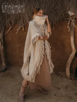 Bohemian Poncho Coat / Off White