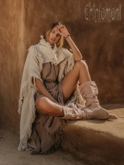 Bohemian Poncho Coat / Off White