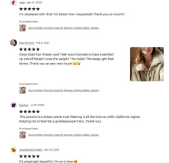 Bohemian Poncho Coat / Off White