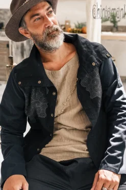 Canvas Men's Coat / Black