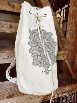 Canvas Torba Backpack / Shipibo Off White