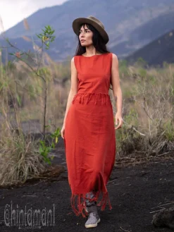 Chakruna Long Dress / Red Ochre