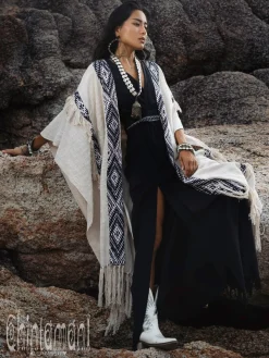 Cotton & Hemp Poncho / Off White