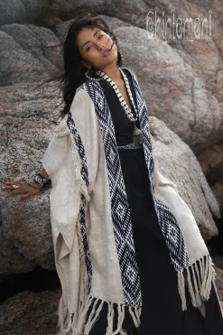 Cotton & Hemp Poncho / Off White