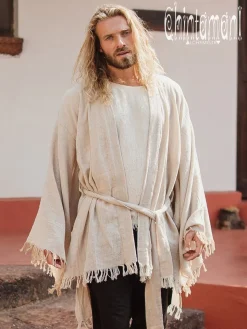 Cotton Kimono Robe / Beige