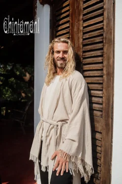 Cotton Kimono Robe / Beige