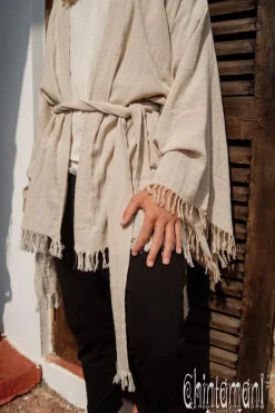 Cotton Kimono Robe / Beige
