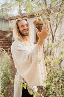 Cotton Kimono Robe / Beige