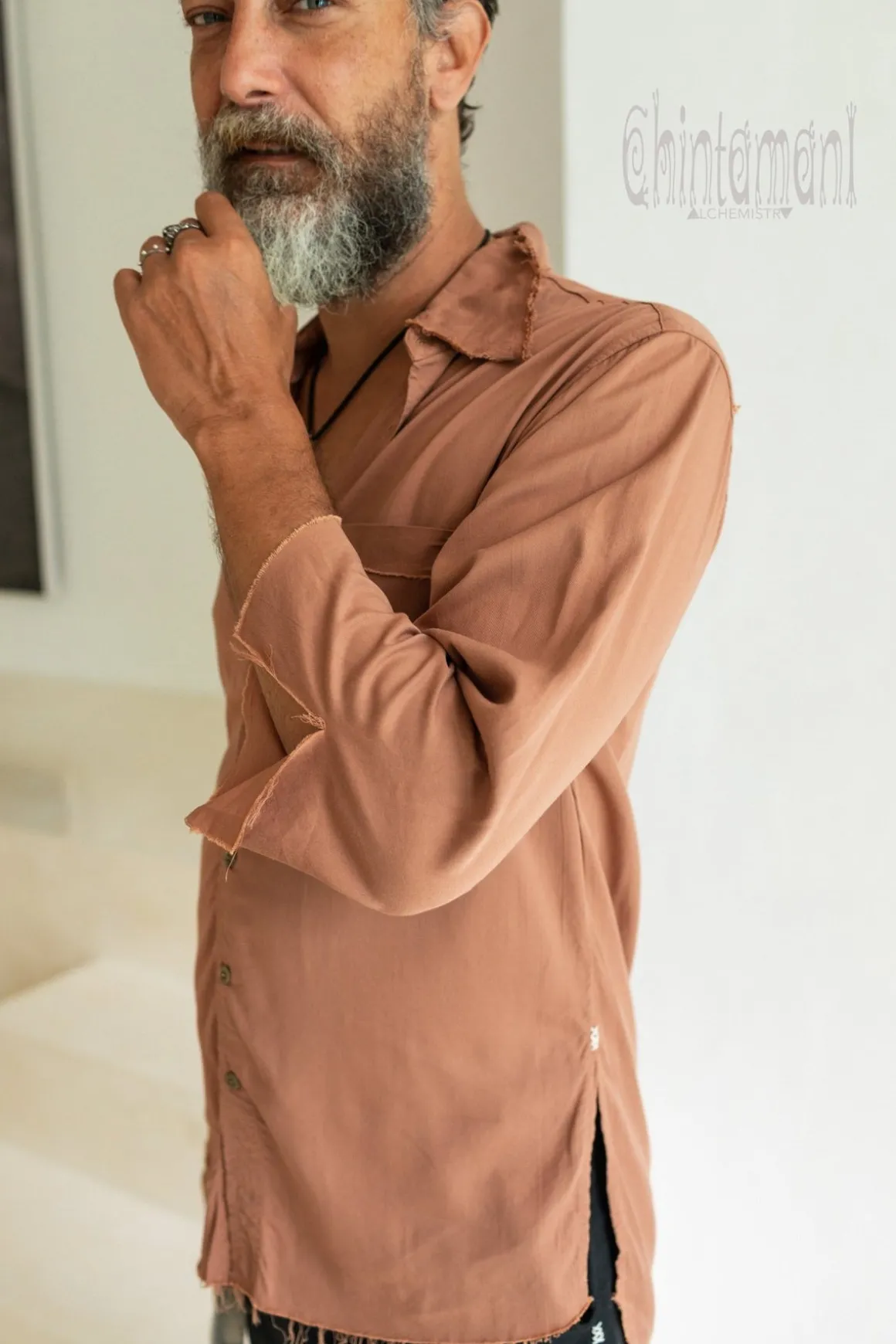 Cotton Men's Shirt / Dusty Pink