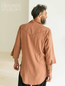 Cotton Men's Shirt / Dusty Pink