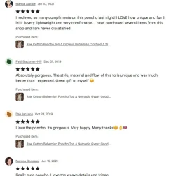 Cotton Poncho Top / Beige