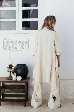 Cotton Wrap Cardigan / Off White