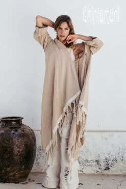 Cotton Wrap Cardigan / Beige