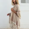 Cotton Wrap Shawl / Beige