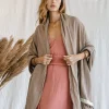 Cotton Wrap Shawl / Coffee