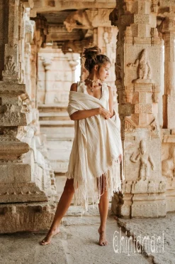 Cotton Wrap Shawl / Off White