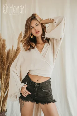 Cotton Wrap Top / Off White