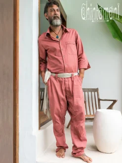 Coverall Jumpsuit / Raspberry Pink
