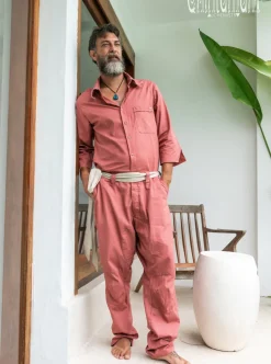 Coverall Jumpsuit / Raspberry Pink