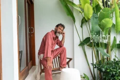 Coverall Jumpsuit / Raspberry Pink