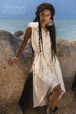 Denim Frock Vest / Off White